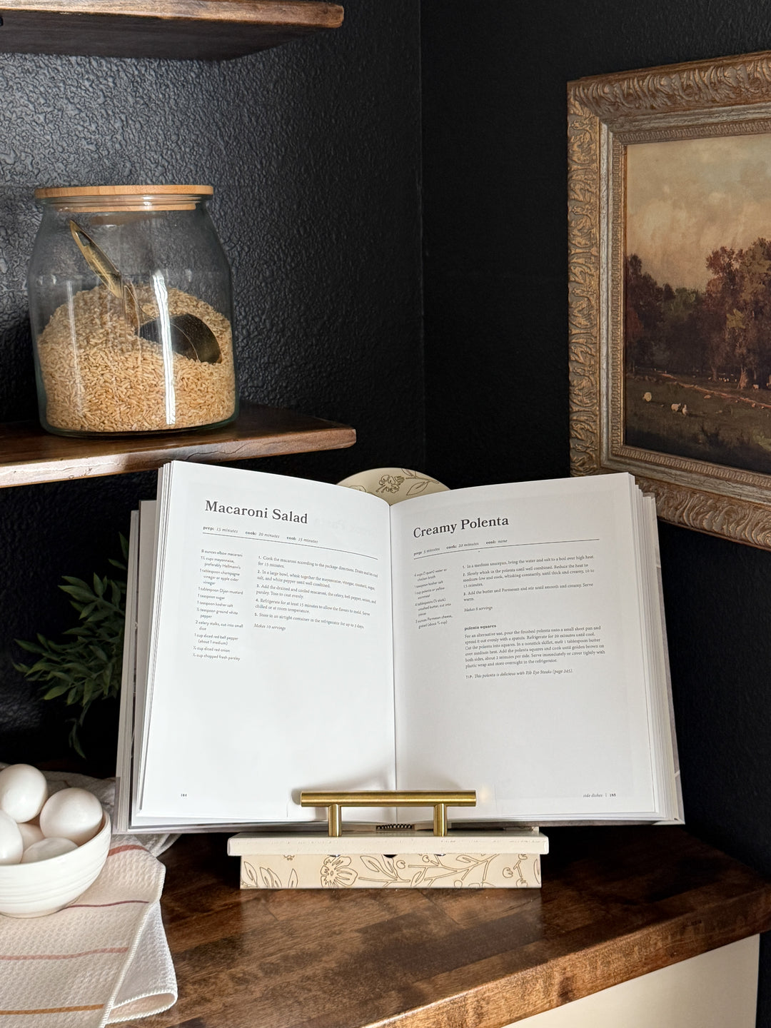 Floral cottage style cookbook holder