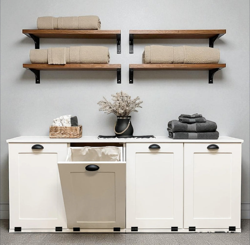 Livingston laundry in white farmhouse style doors