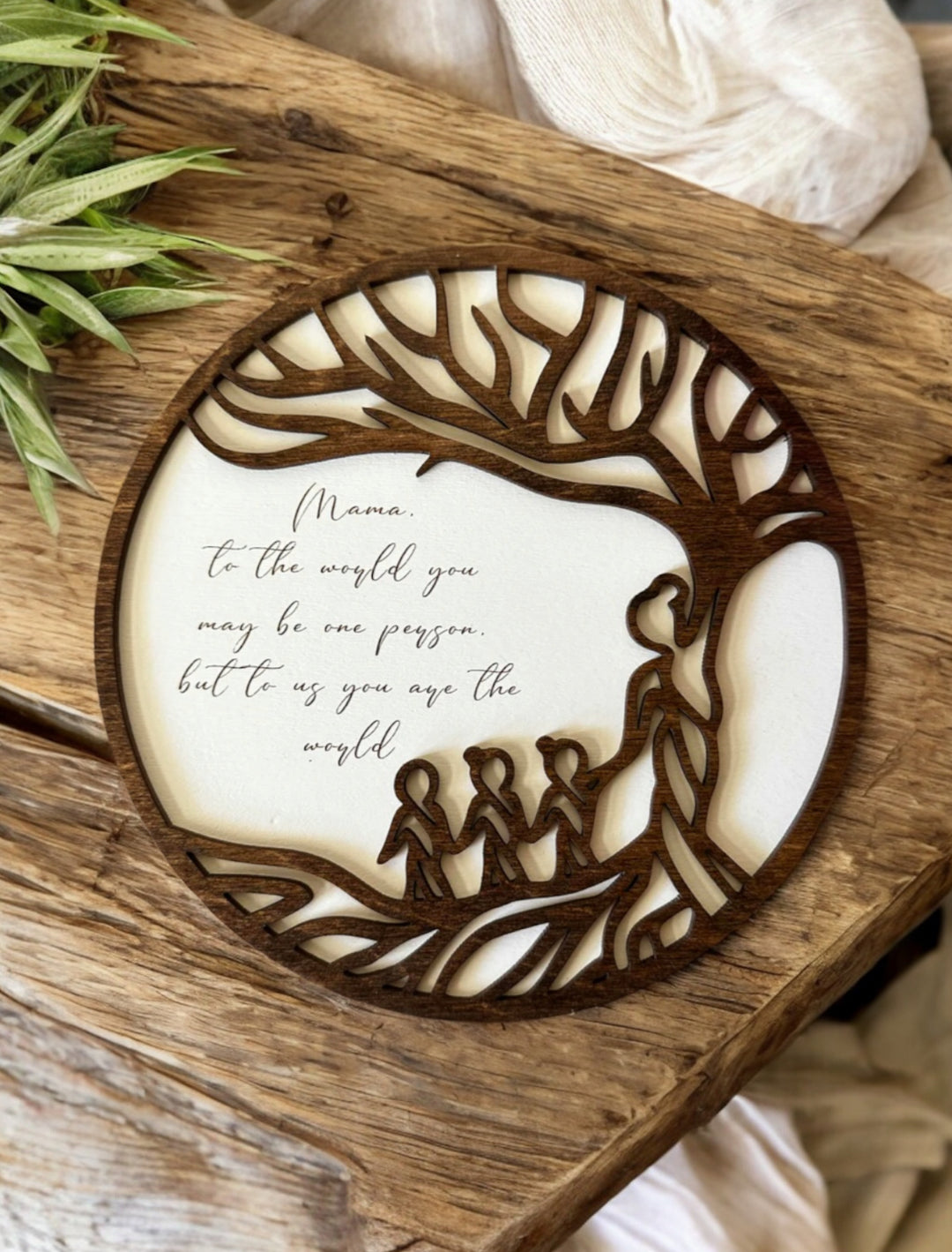 Letter to mom tree of life sign