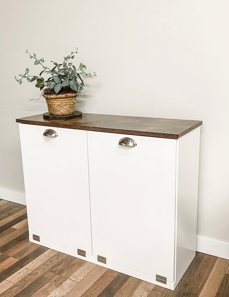 Dashwood in white with a dark brown stained top modern style