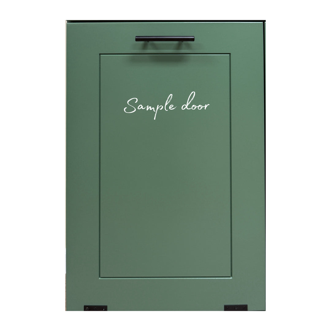 Cabinet for hidden laundry - double compartment - in green