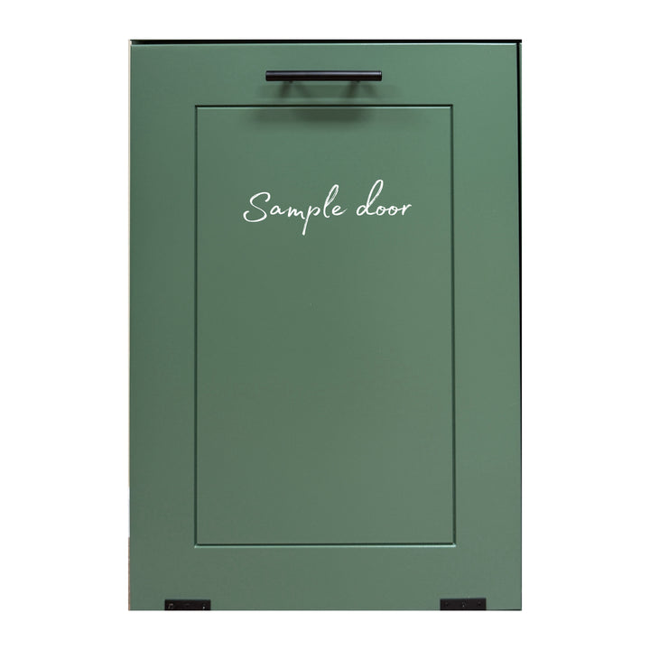 Cabinet for hidden laundry - double compartment - in green