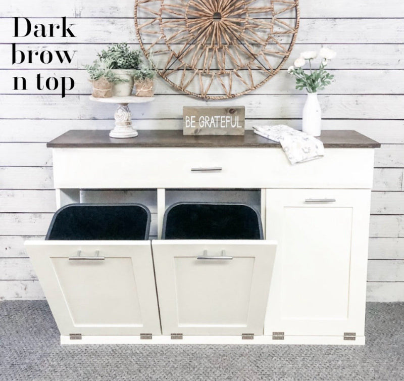 Templeton with a storage drawer in white with farmhouse door
