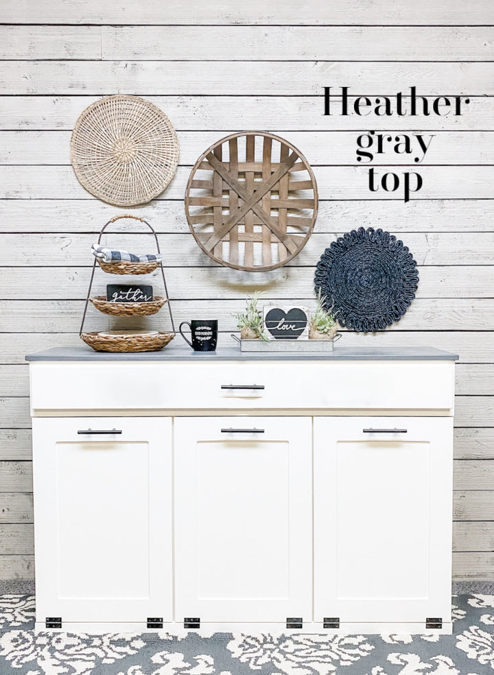 Triple cabinet with a storage drawer in white - best seller