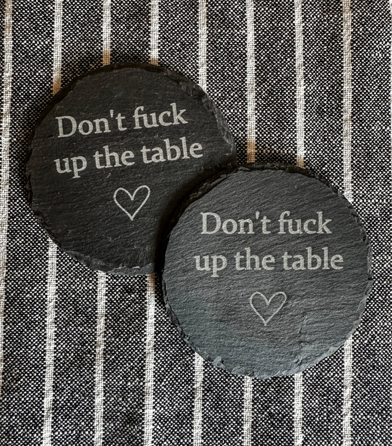 Adult humor slate coasters