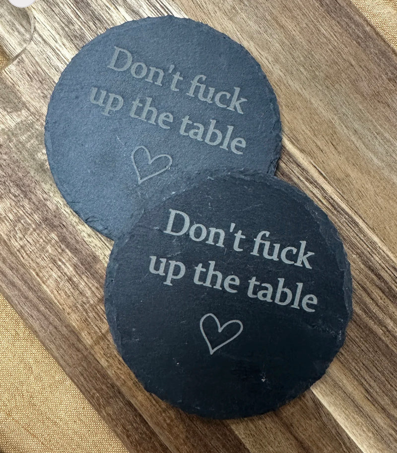 Adult humor slate coasters