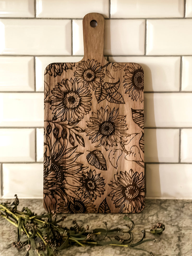 Sunflower cutting board