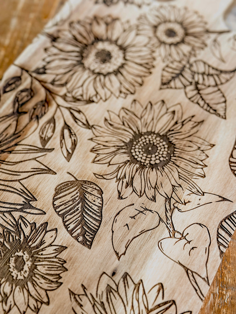 Sunflower cutting board