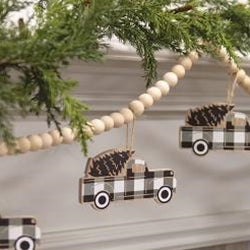 Merry Christmas grain sack sign with farm truck garland set