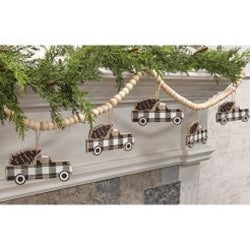 Merry Christmas grain sack sign with farm truck garland set