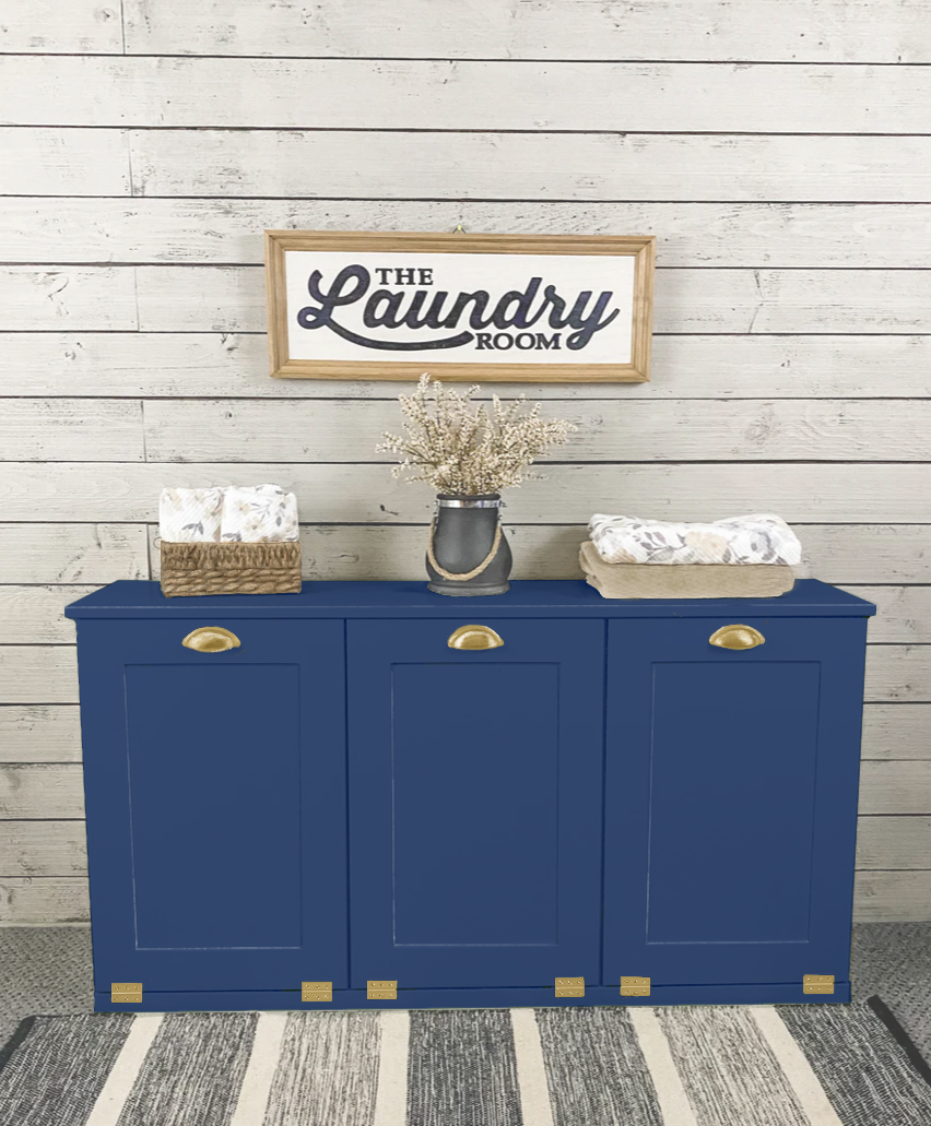 Triple laundry in blue
