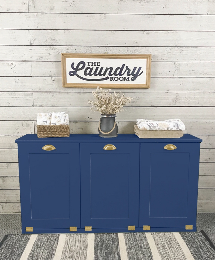Triple laundry in blue