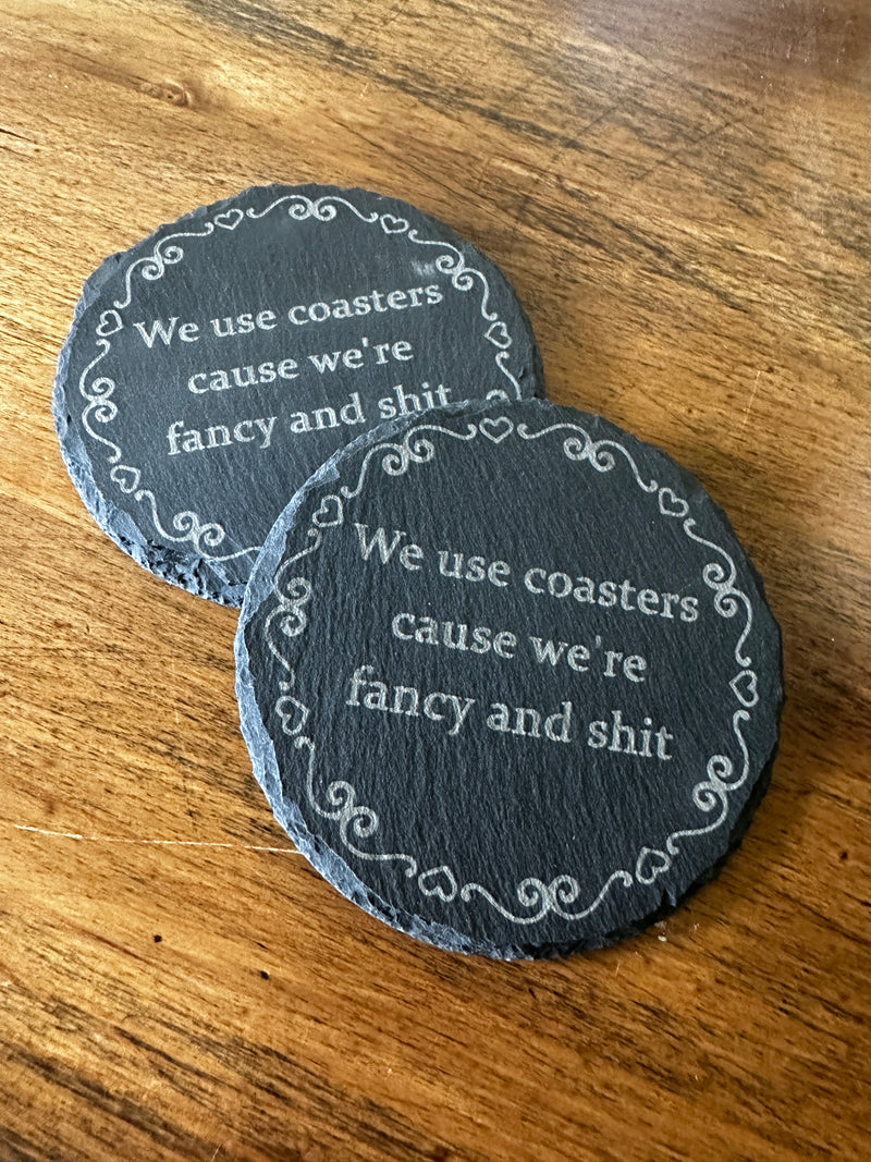 Place Drink Here slate coasters