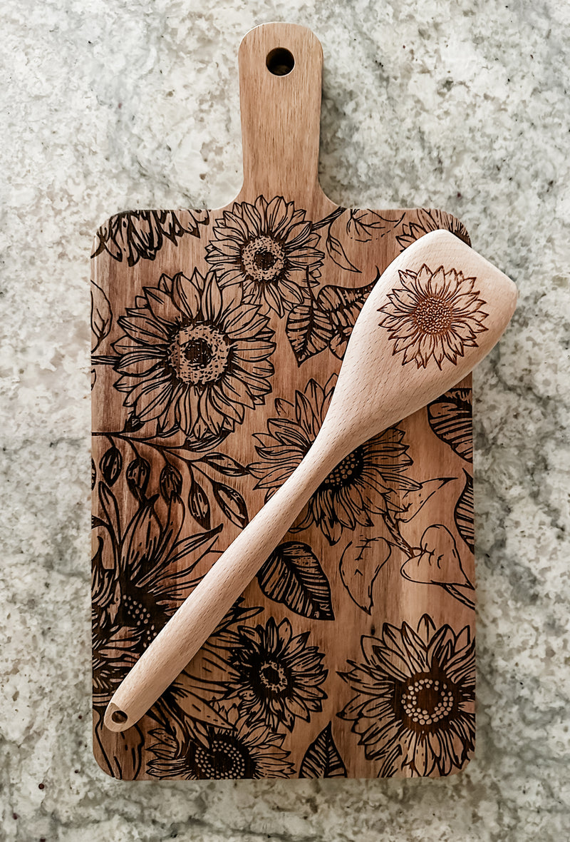 Sunflower cutting board