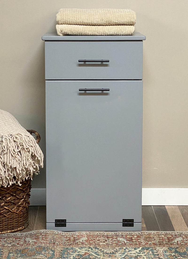 Sinclair Laundry with a Storage Drawer in Gray with Modern Door