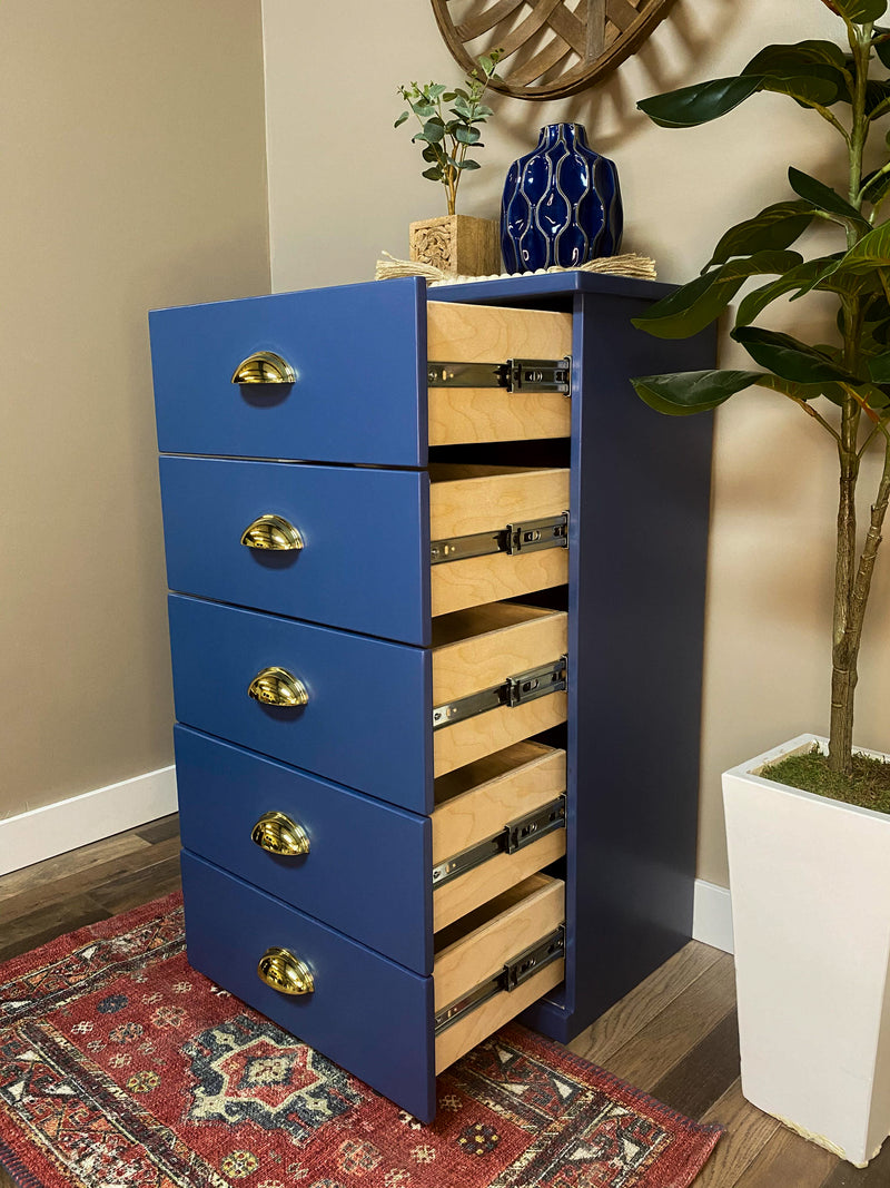 Sinclair 5 drawer storage in blue