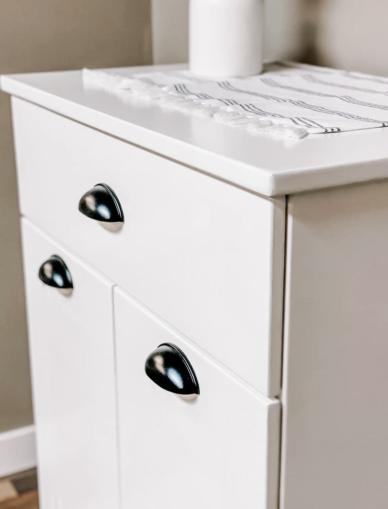 Barlow with a storage drawer in white modern style