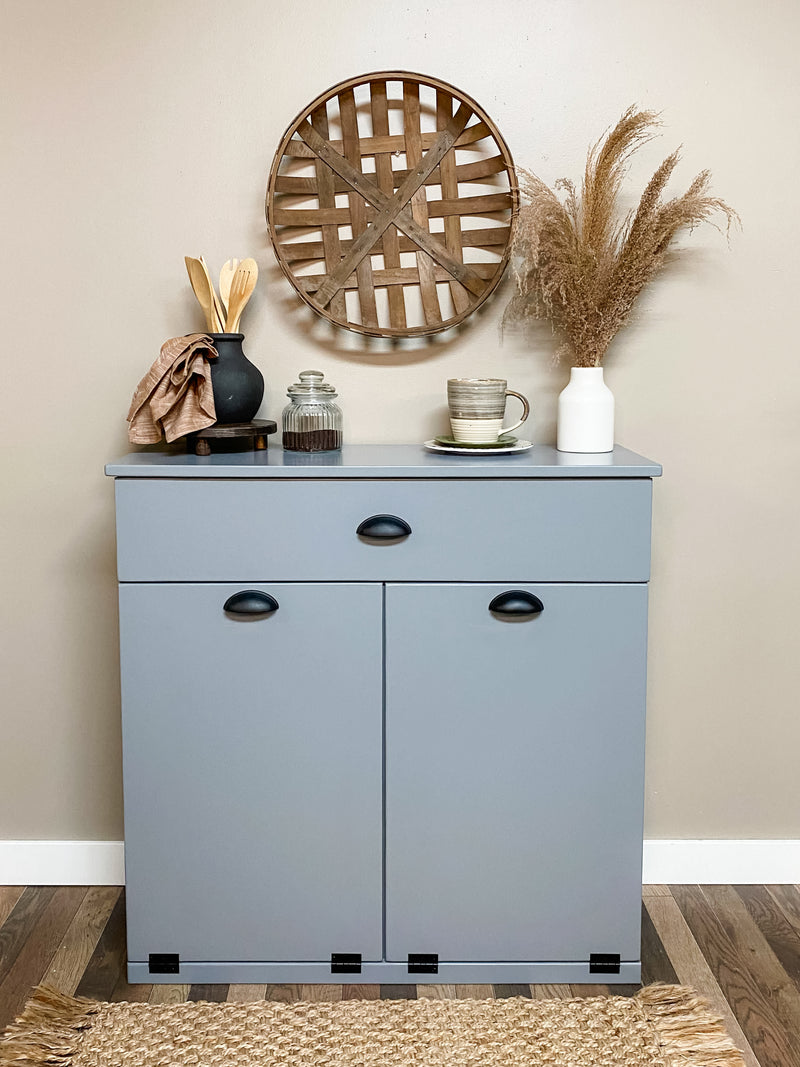Dashwood with a storage drawer in dark gray modern style