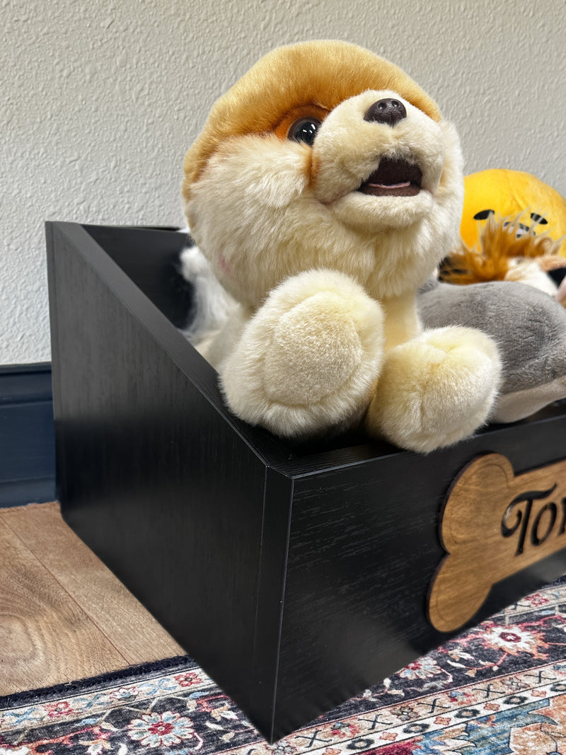 Customized toy box for your pets in black