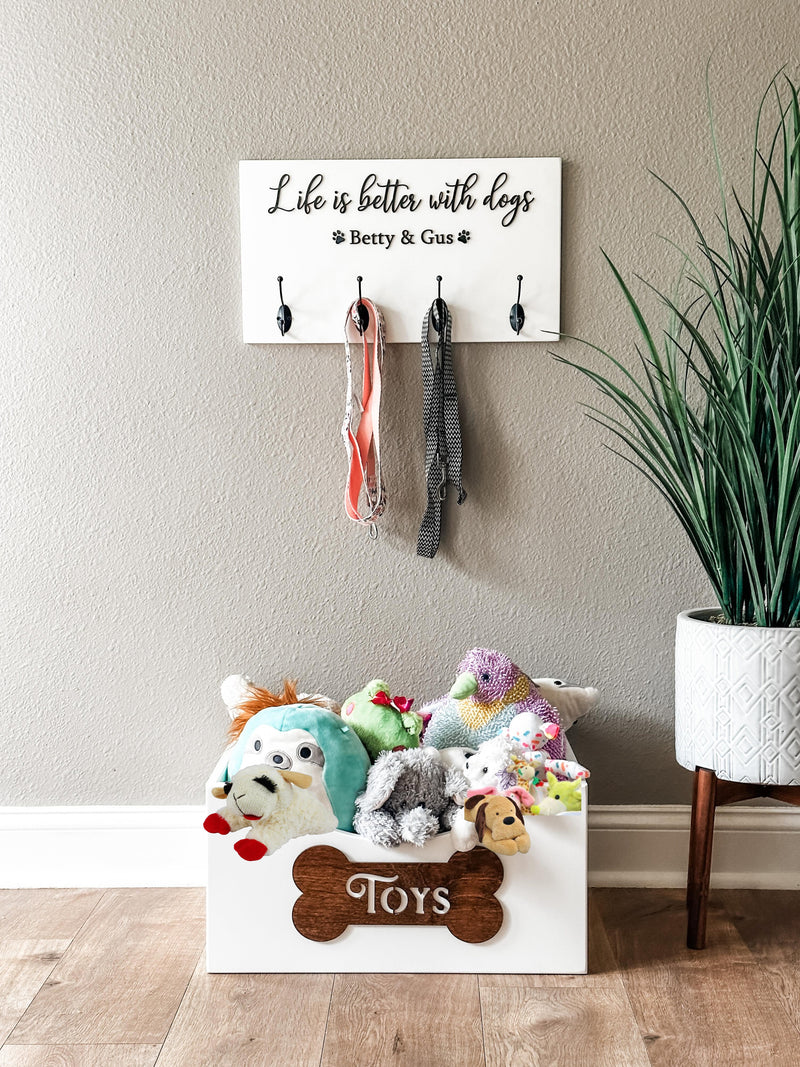 Customized toy box for your pets in white