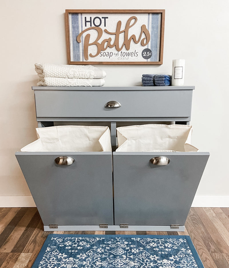 New Door! Dashwood Laundry with a Storage Drawer in Dark Gray (251 G-FL)