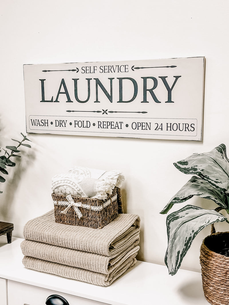 Laundry room sign- personalized with family name