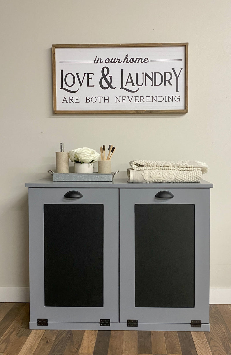 Dashwood Laundry in Dark Gray with Chalkboard Front