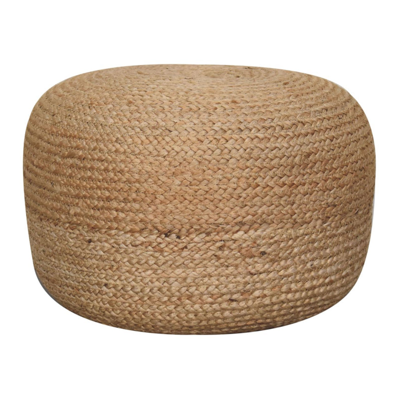 Handcrafted jute pouf