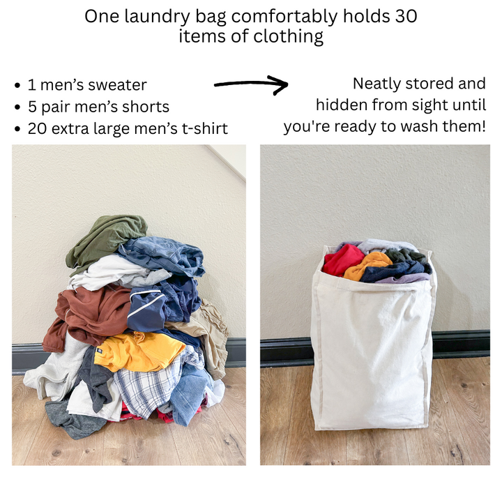 Quad laundry with a storage drawer in warm brown stain