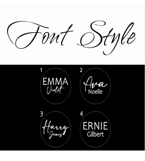 Alice Victoria flower newborn baby name sign