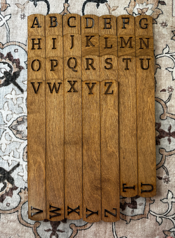 Alphabetical vinyl record divider set - more colors available