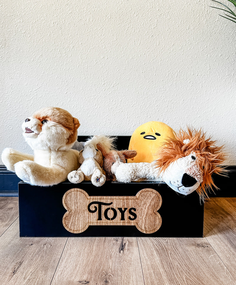 Customized toy box for your pets in black