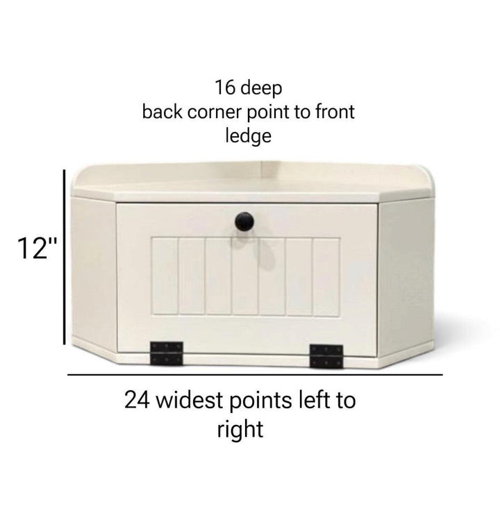 Bread box in ivory paint