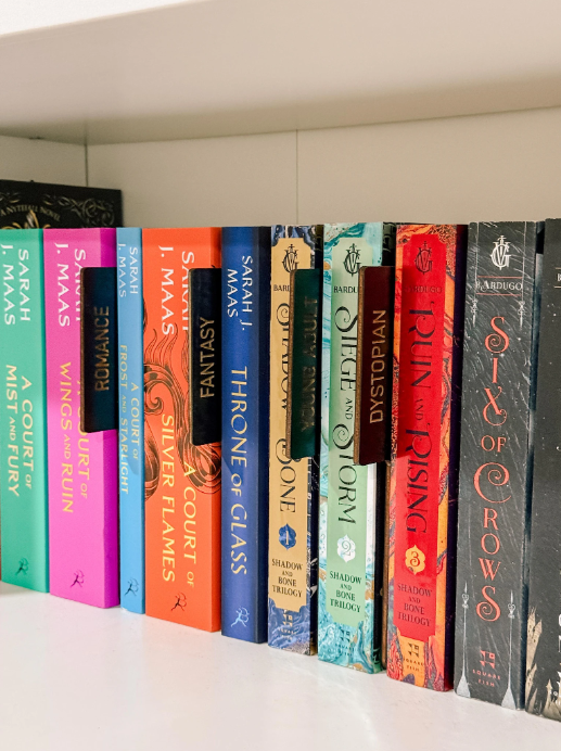 Book collection organizers in black