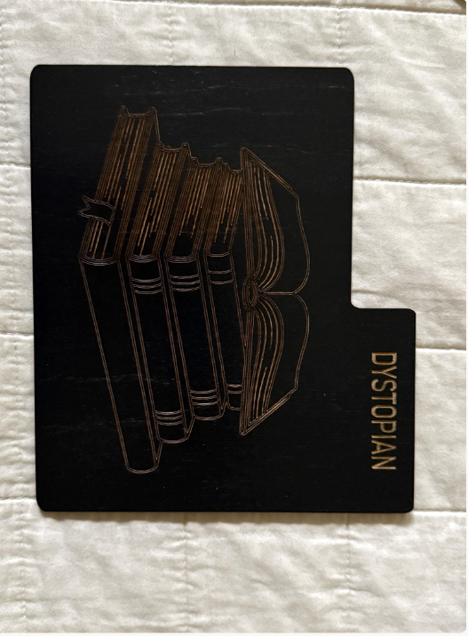 Book collection organizers in black