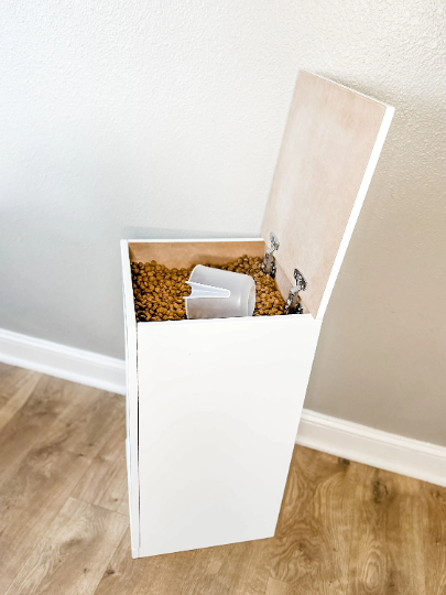 Single style pet food storage in white modern style