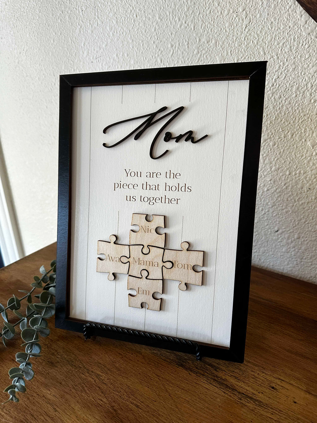 Family tree personalized puzzle sign