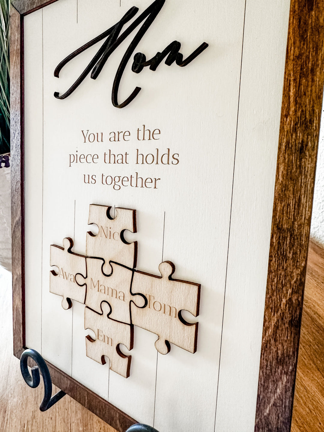 Family tree personalized puzzle sign
