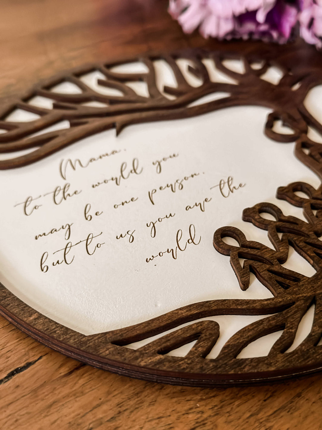 Letter to mom tree of life sign