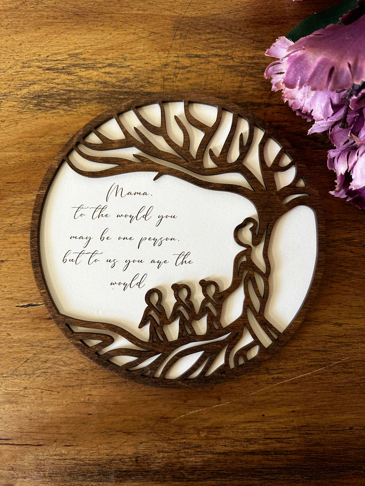 Letter to mom tree of life sign