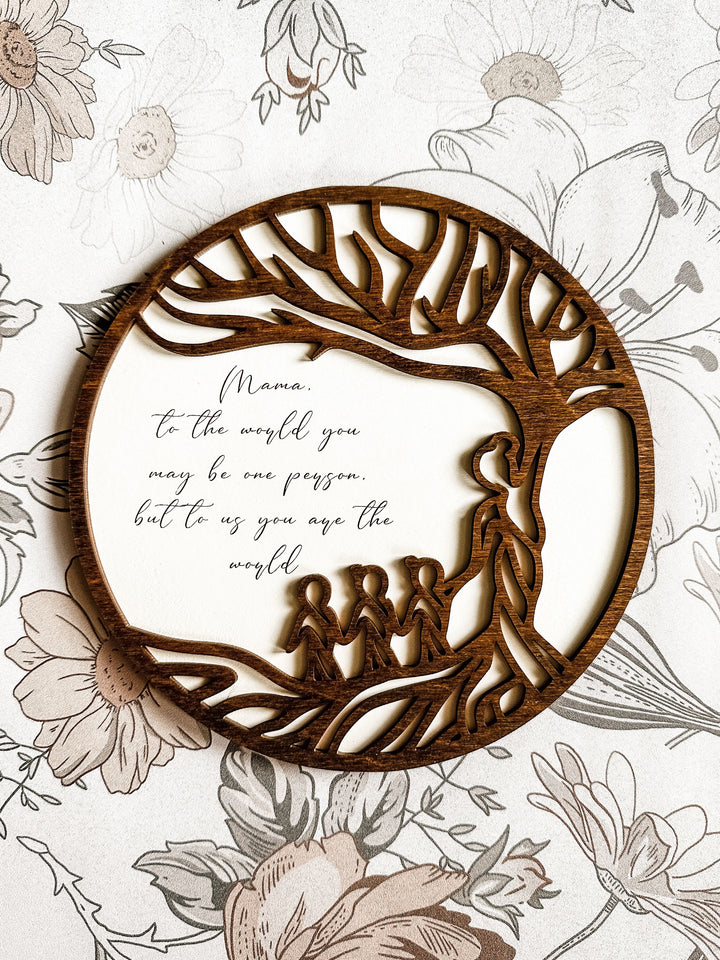 Letter to mom tree of life sign
