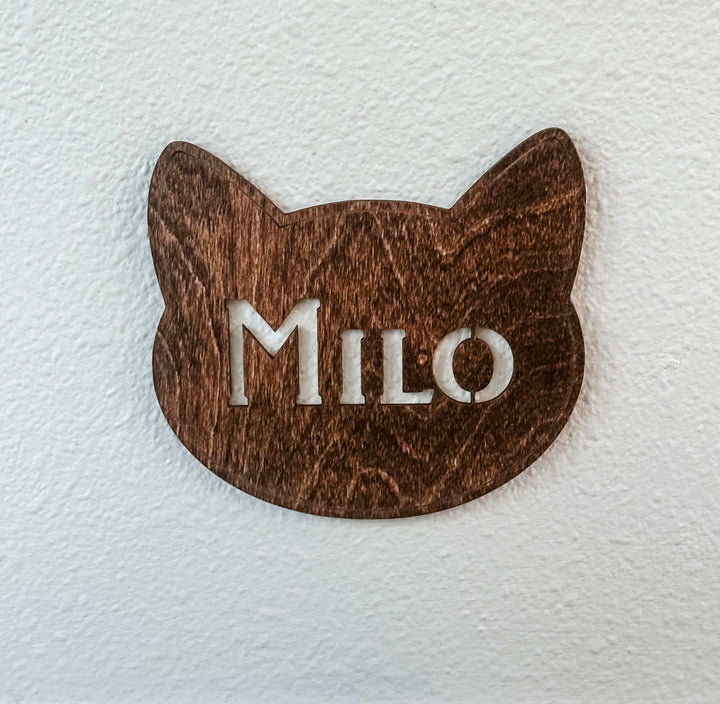 Cat name sign