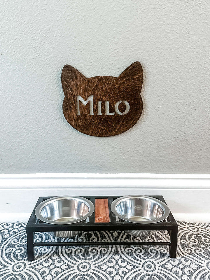 Cat name sign