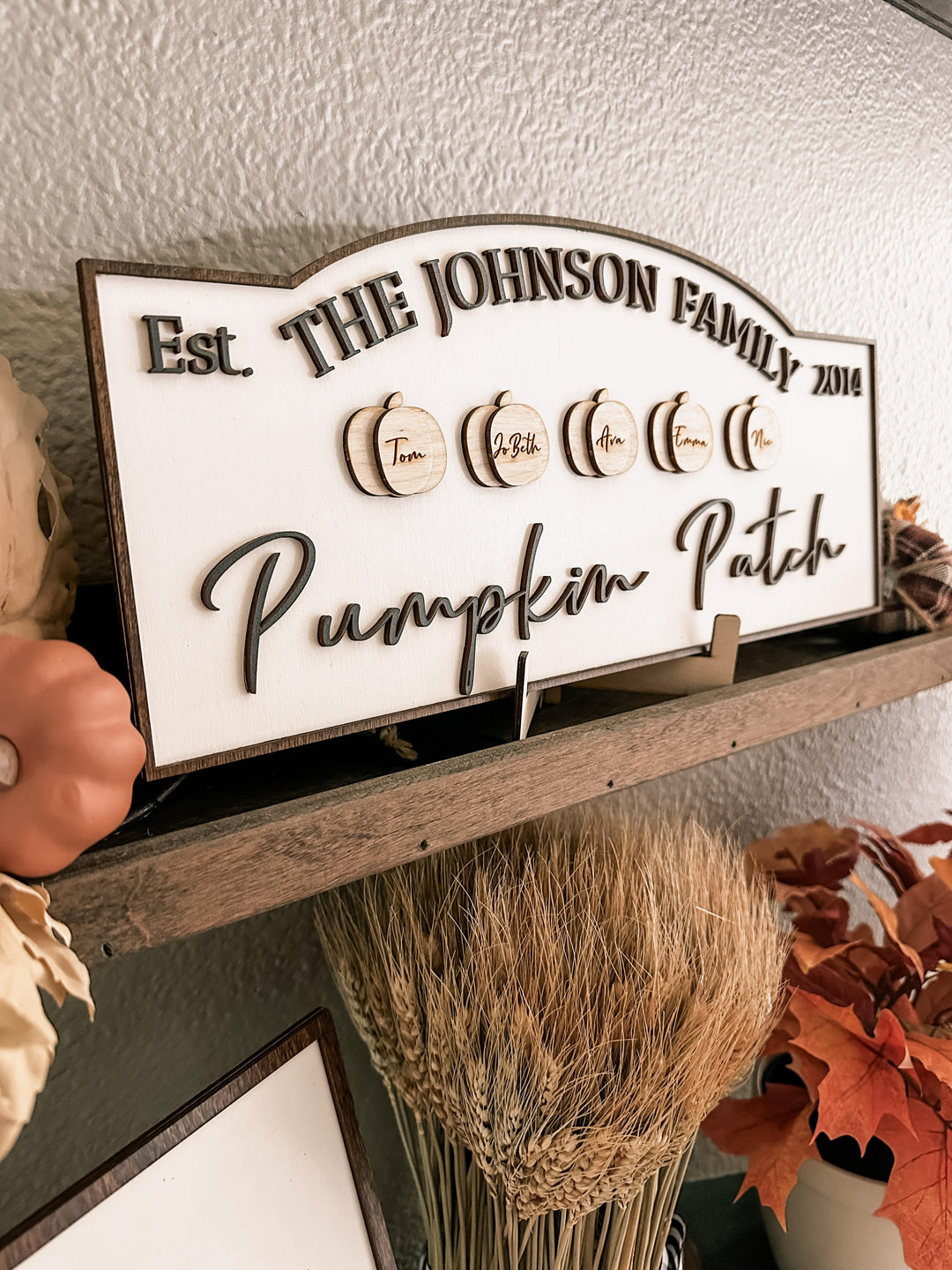Custom pumpkin patch wall sign