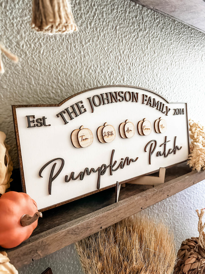 Custom pumpkin patch wall sign