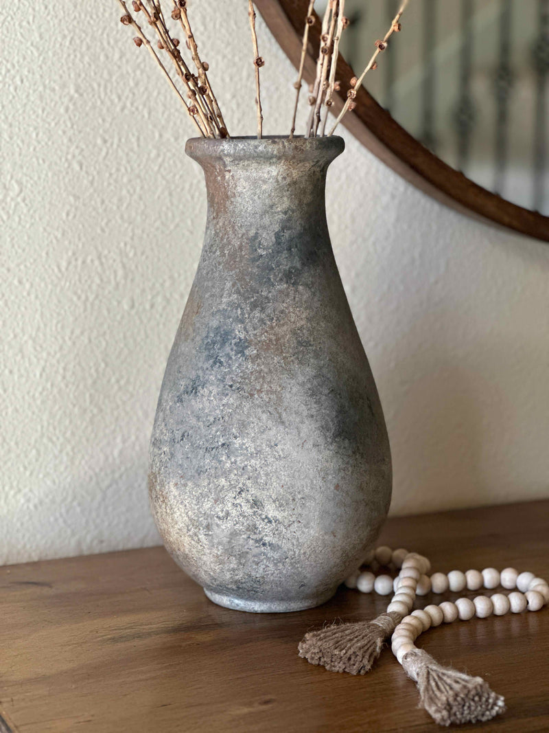 Textured tall vase