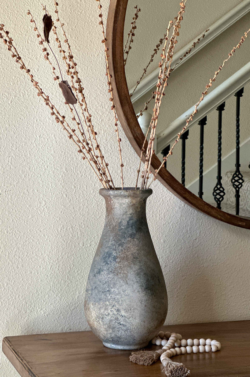 Textured tall vase