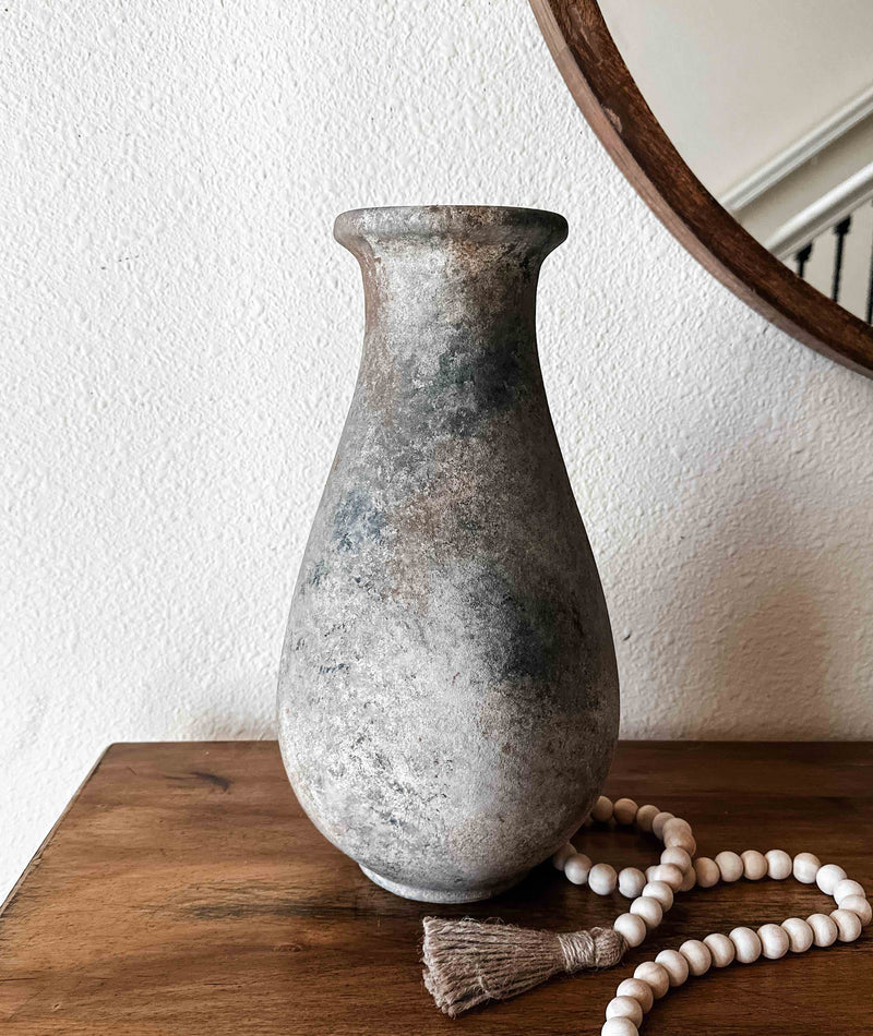 Textured tall vase