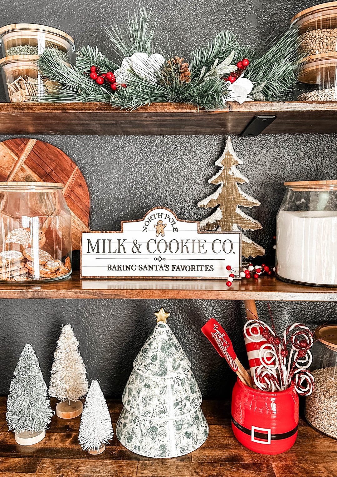 Milk and cookies sign
