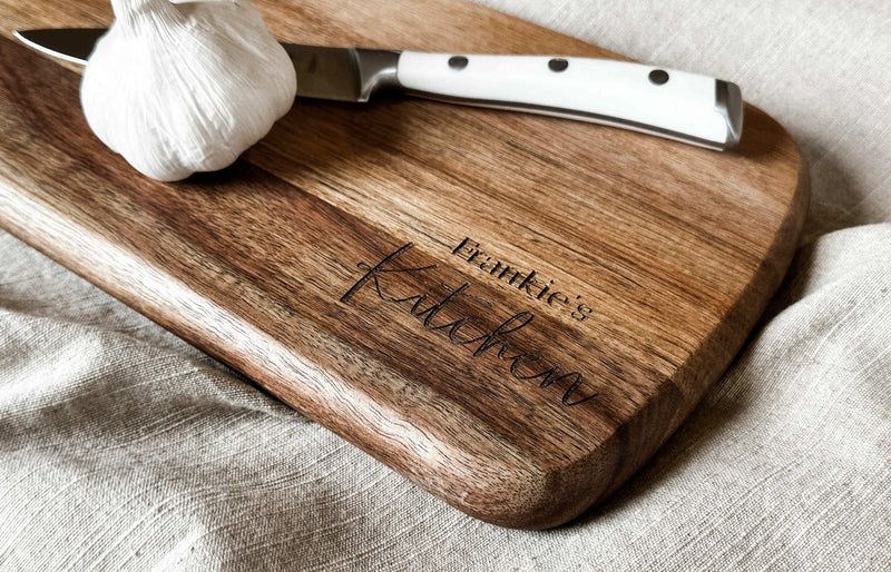 simple personal recipe cutting board